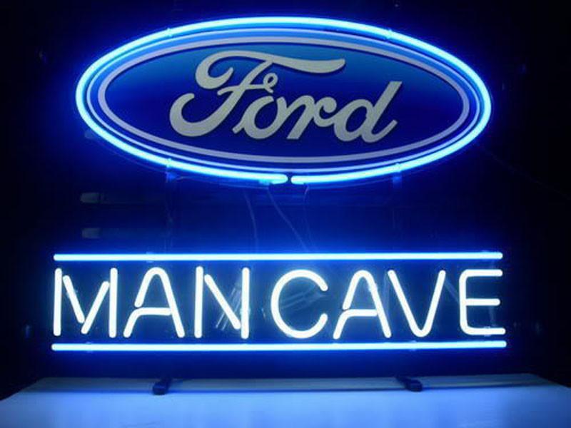 Man Cave Ford Dodge Mustang Auto Car Neon Sign