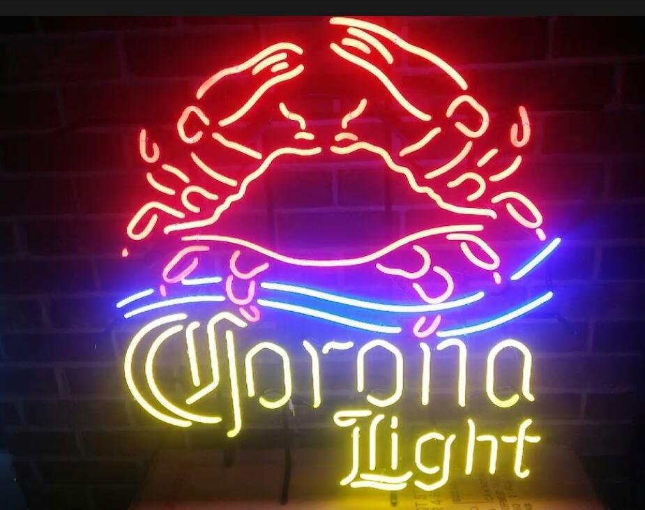 Corona Light Crab Neon Sign Bar Sign Neon Light