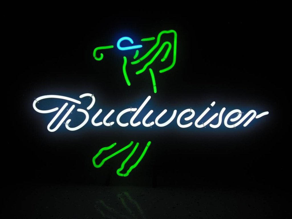 Budweiser Playing Golf Neon Sign Neon Light