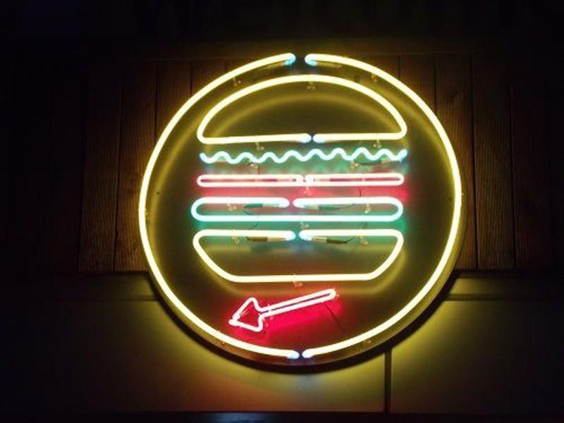 Burger Neon Sign Bar Sign Neon Light