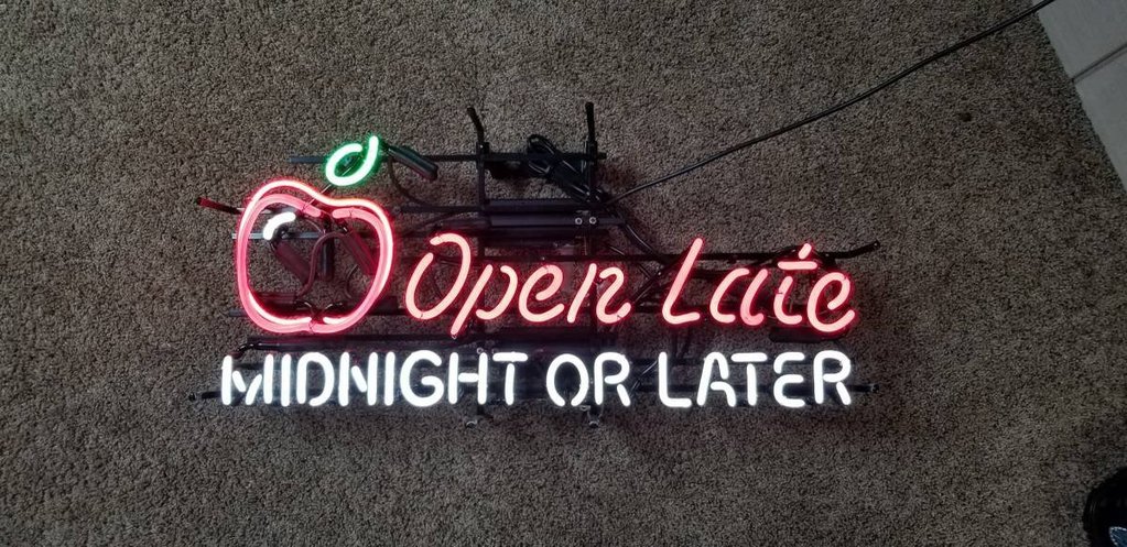 Open Late Midnight Or Later Neon Sign Neon Light