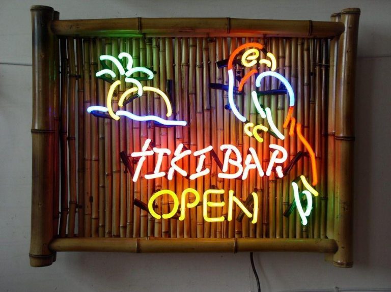 Tiki Bar Open Neon Sign Tube Neon Light DIY Neon Signs Custom Neon