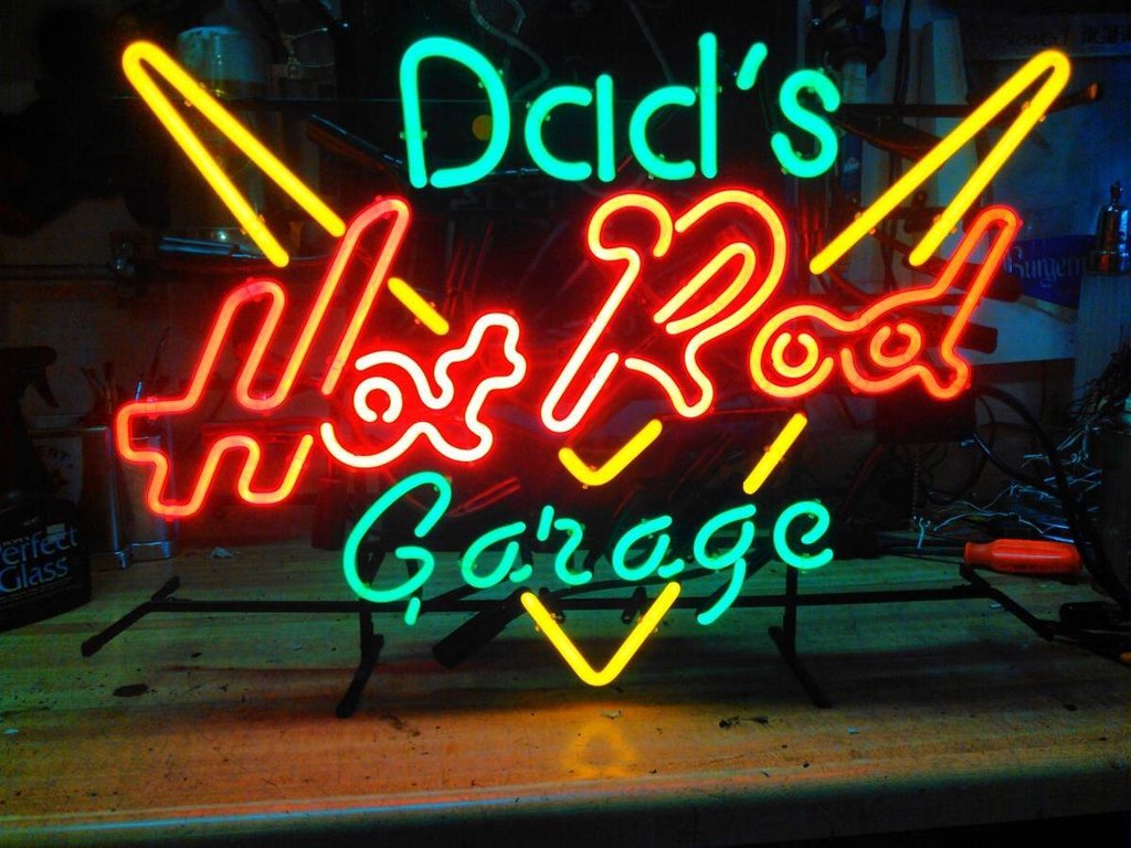 New Hot Rod Garage Car Neon Light Sign 24"x20" Beer Lamp Decor Man Cave Glass 