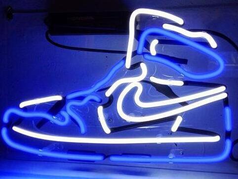 nike shoe neon light