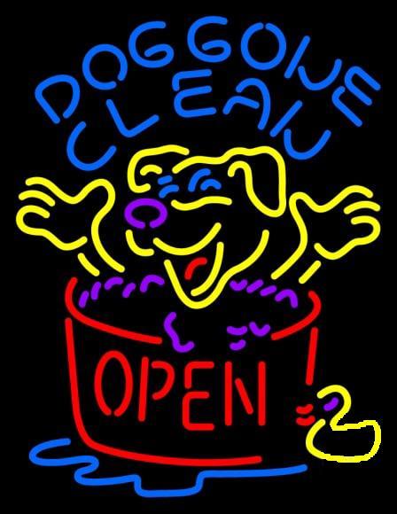Doggone Clean Open Neon Sign Bar Sign Neon Light