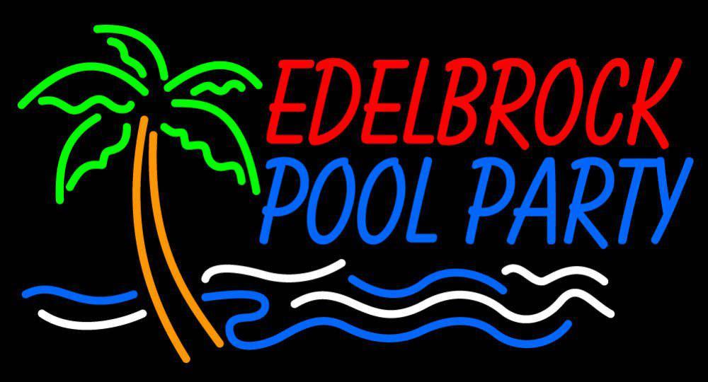 Edelbrock Pool Party Neon Sign Bar Sign Neon Light