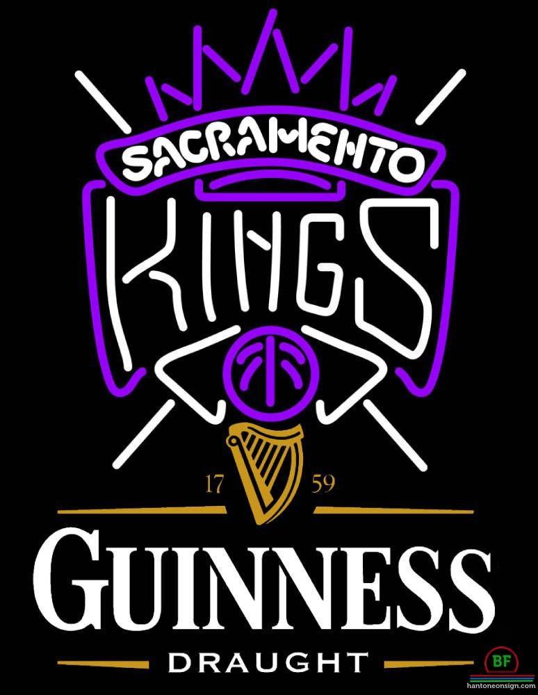 Guinness Draught Sacramento Kings Neon Sign NBA Teams Neon
