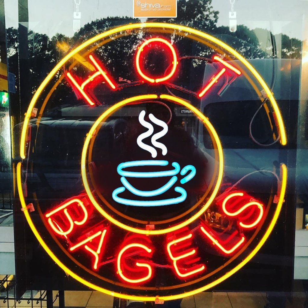 Hot Coffee Bagels Neon Sign Neon Light