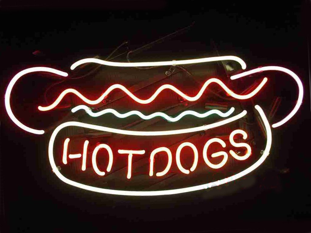 Hotdogs Neon Sign