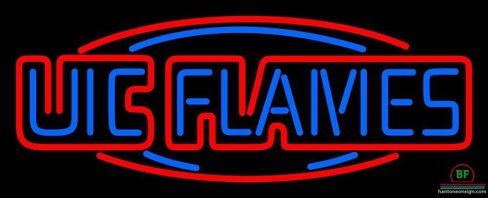 Illinois Chicago Flames Neon Sign NCAA Teams Neon Light