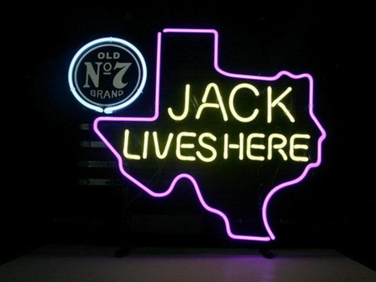 Jack Daniels Lives Here Neon Sign Real Neon Light DIY