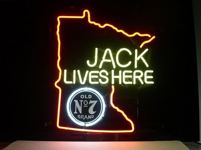 Jack Daniels Lives Here Store Neon Bar Sign Neon Light