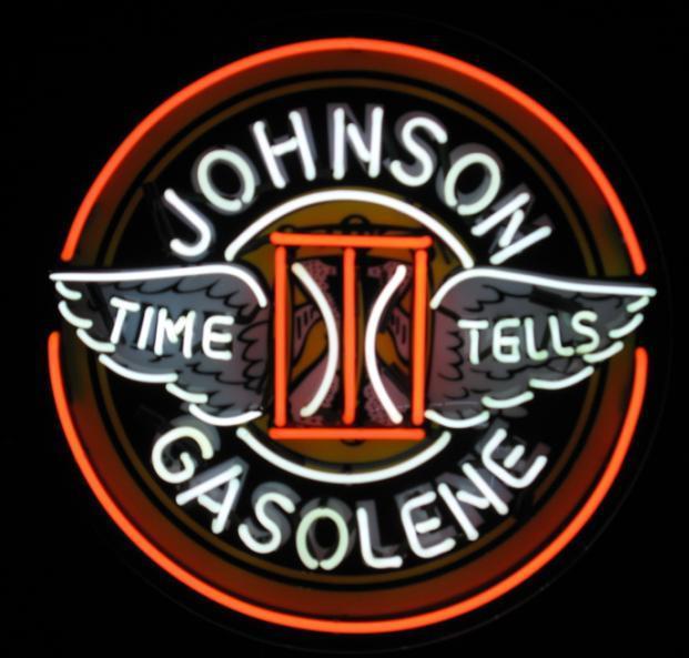 Johnson Eagle Gasoline Neon Sign