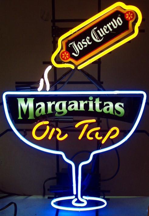 Jose Cuerou Margaritas On Tap Neon Sign