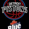 Labatt Blue Detroit Pistons Neon Sign Teams Neon Light
