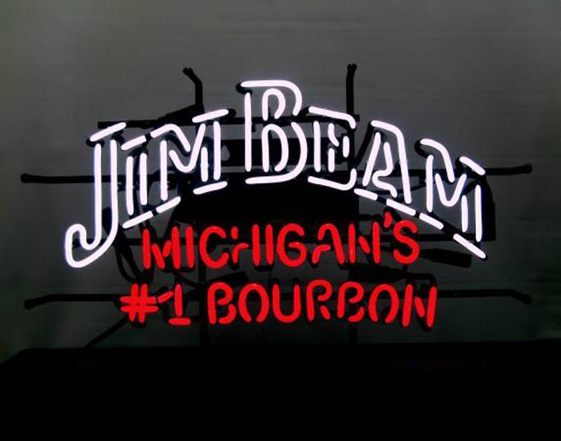 Jim Beam Michigan's #1 Bourbon Neon Sign Bar Sign Neon Light