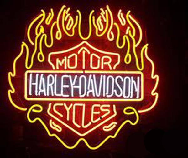 Harley Davidson Fire Neon Sign Bar Sign Neon Light