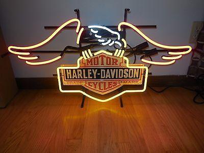 Harley Davidson Eagle Neon Sign Real, Harley Davidson Neon Table Lamp