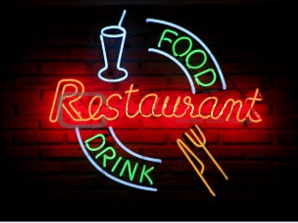 Food Drink Restaurant Neon Sign