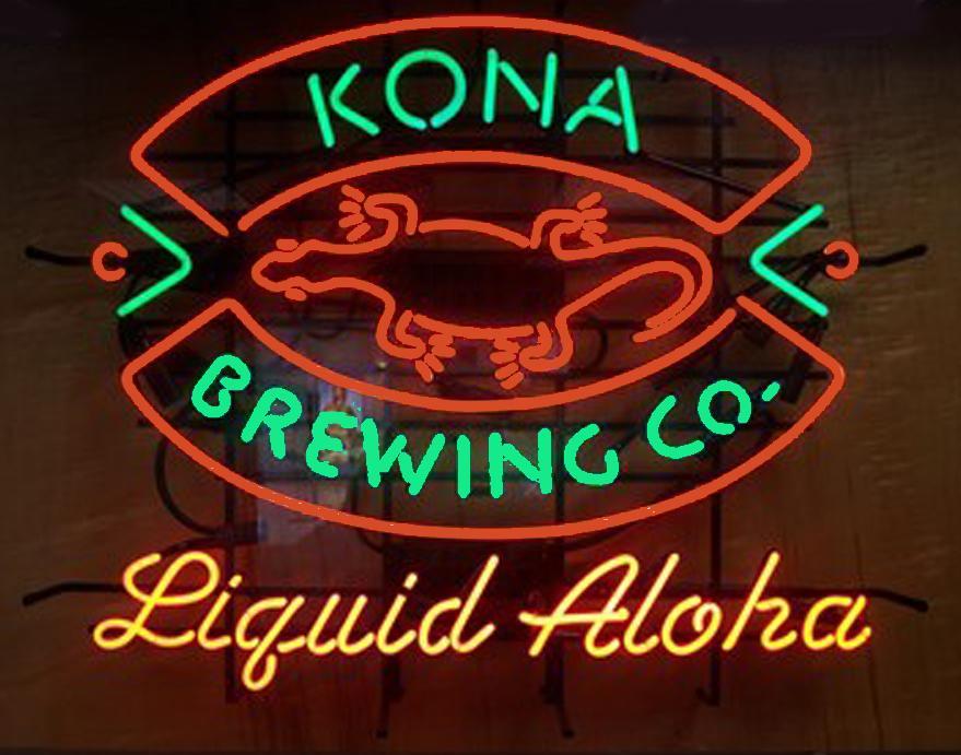 New Kona Brewing Company Hawaii Bar wall Decor light Neon Sign 20" 