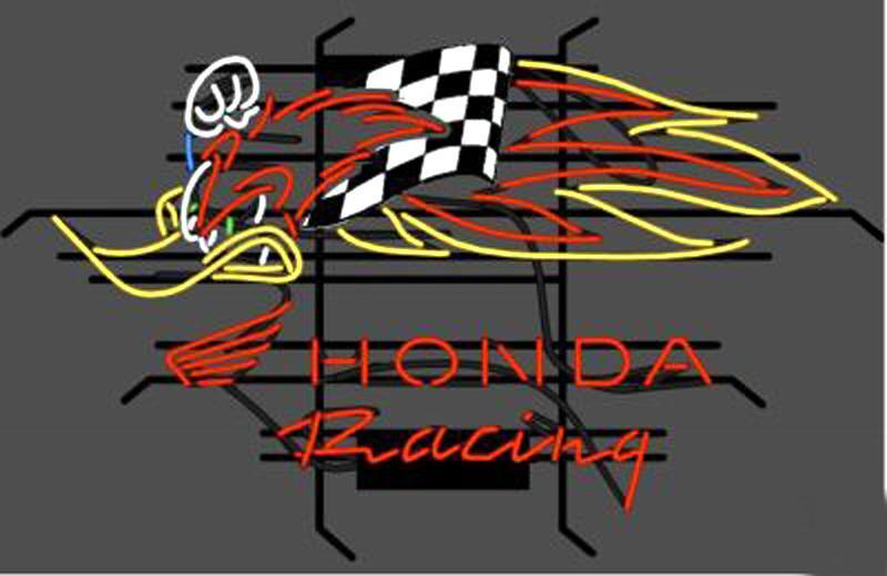 Honda Racing Woody Woodpecker Neon Sign
