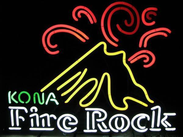 Kona Fire Rock Neon Sign Bar Sign Neon Light