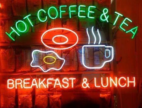 Hot Coffee and Tea Breakfast and Lunch Neon Sign Neon Light