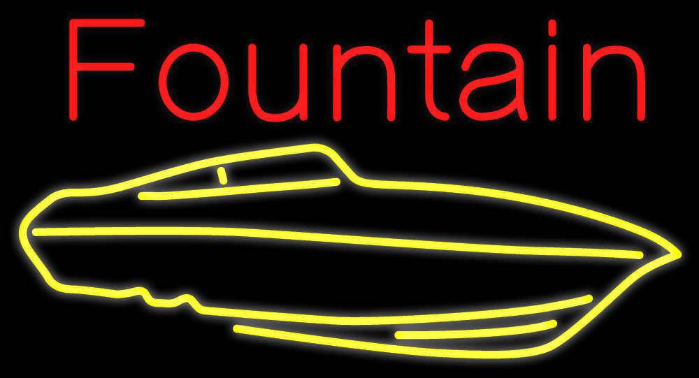 Fountain Boat Now Neon Sign Bar Sign Neon Light