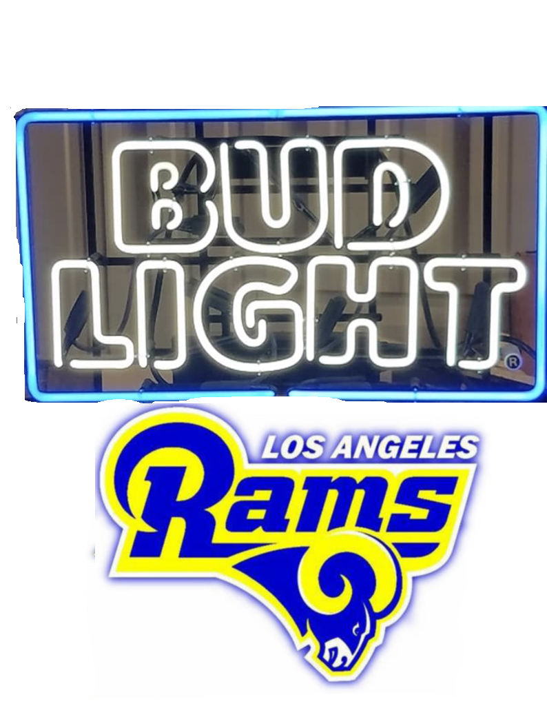 Bud Light Los Angeles Rams Sports Neon Sign Neon Light 1