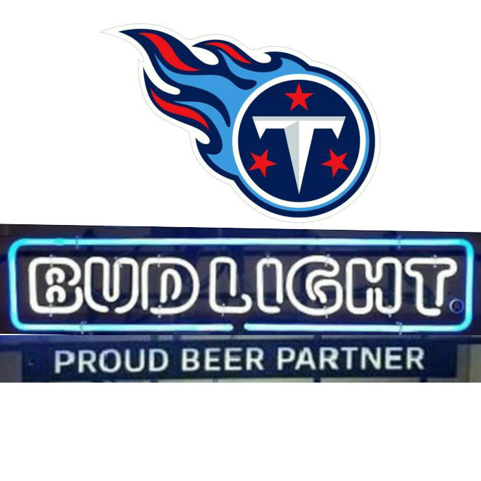 Bud Light Tennessee Titans Sports Neon Sign Bar Sign Neon Light 2
