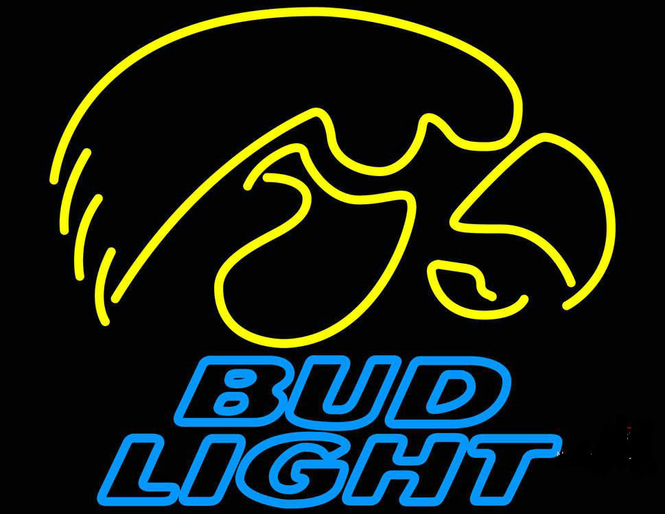 Bud Light Iowa Hawkeyes Neon Sign Neon Light