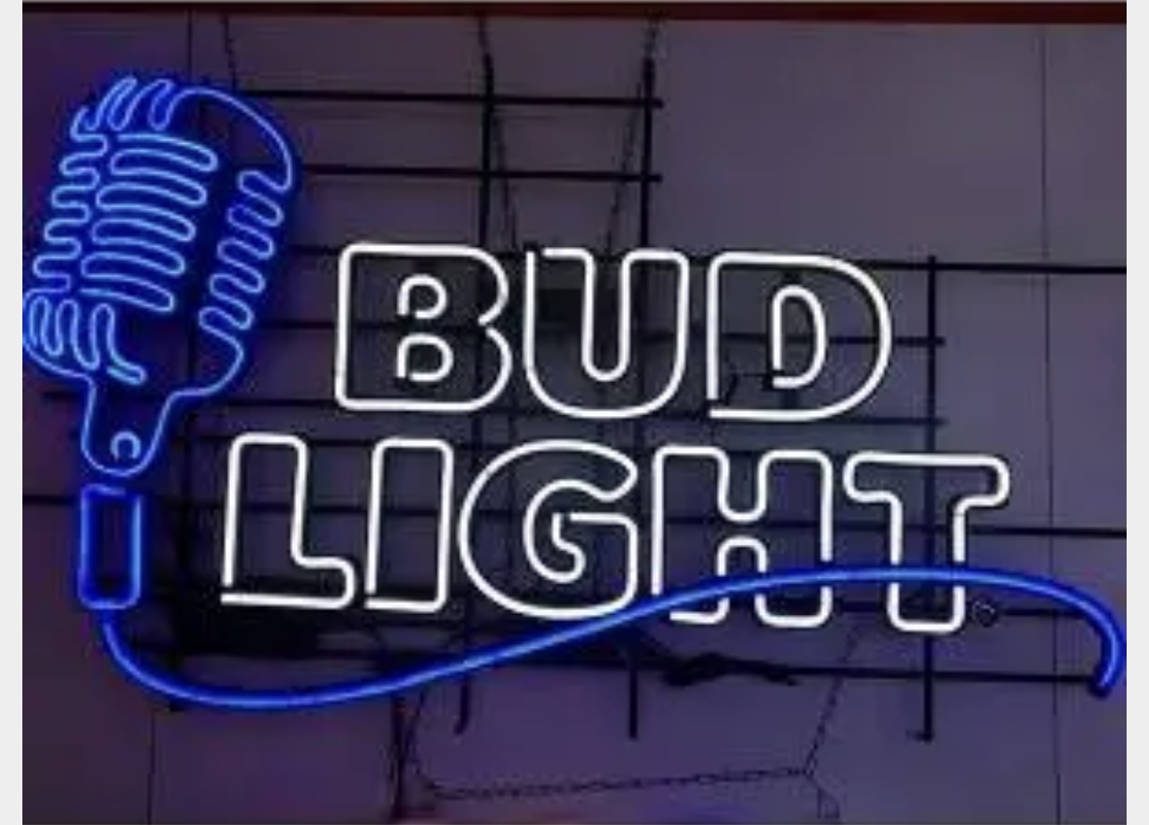Bud Light Microphone Neon Sign Neon Light