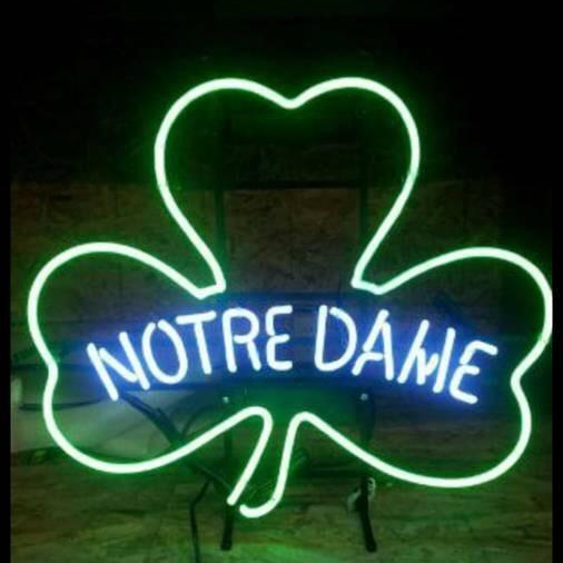 Notre Dame Shamrock Neon Sign Neon Light