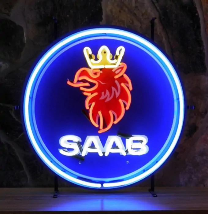 Saab Logo Neon Sign Neon Light