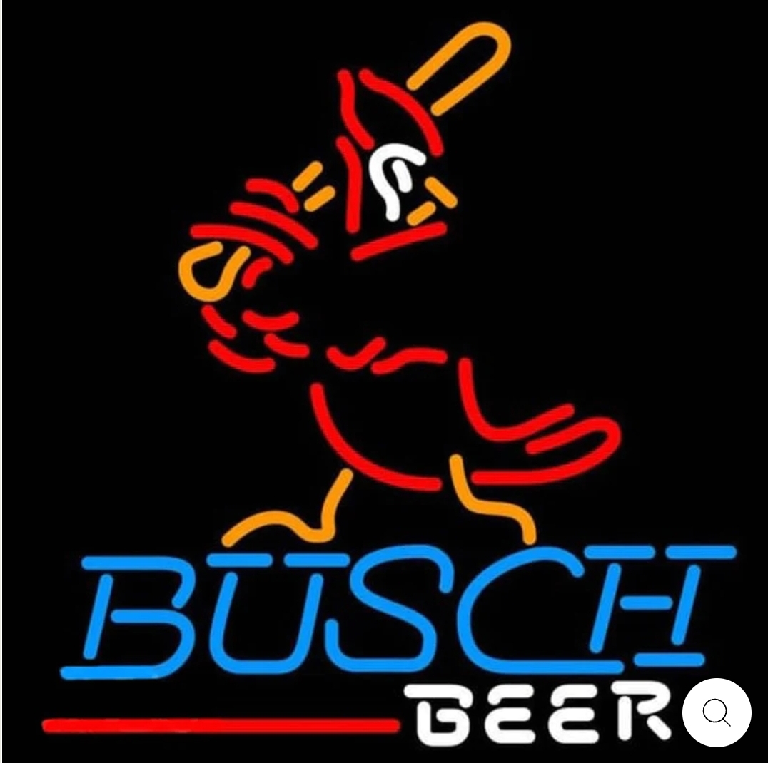 Custom Busch St Louis Cardinals Batter Neon Sign