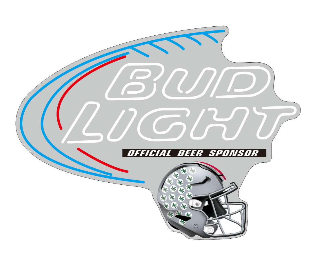 Custom Bud Light Ohio State Buckeyes Helme Neon Sign