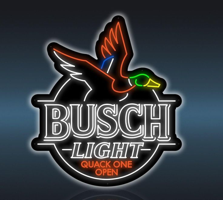 busch light neon sign